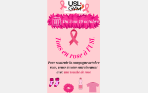 🎀 Octobre Rose à l’USL : Tous en rose du 5 au 10 octobre ! 🎀